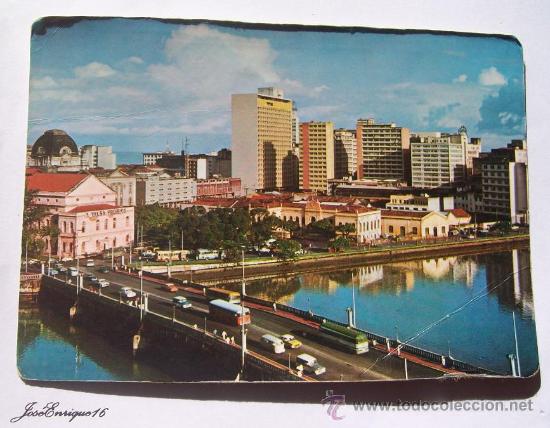 Cartoline: BRASIL TURISTICO, RECIFE, PERNAMBUCO. VISTA PARCIAL PONTE PRINCESA ISABEL. BRIDGE