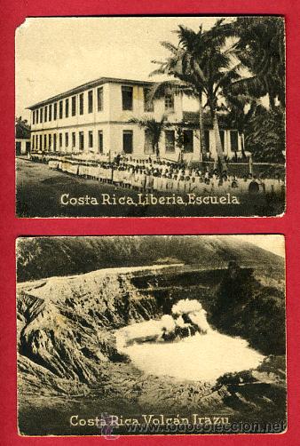 Postais: LOTE DE 2 POSTALITAS COSTA RICA , ESPA&Ntilde;A AMERICA LATINA, MIDEN 5 X 6,5 CMS. L19