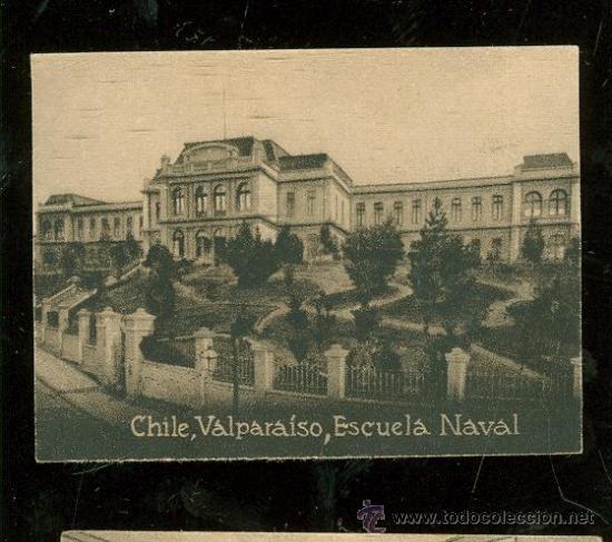 Postkarten: POSTAL ORIGINAL DECADA DE LOS 30. VALPARAISO, ESCUELA NAVAL. N&ordm; 1960. VER TAMA&Ntilde;O Y EXPLICACION.