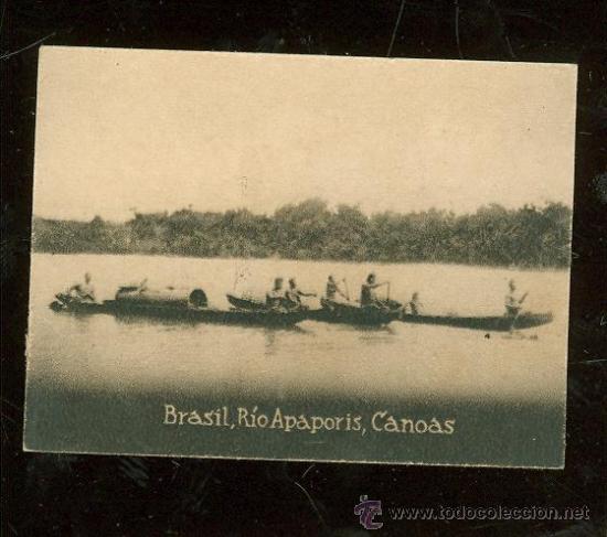 Postkarten: POSTAL ORIGINAL DECADA DE LOS 30. RIO APAPORIS, CANOAS. BRASIL. N&ordm; 1938. VER TAMA&Ntilde;O Y EXPLICACION.