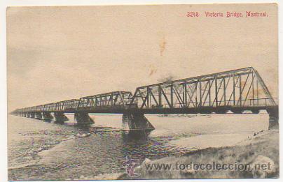 Postais: CANAD&Aacute;. QUEBEC. VICTORIA BRIDGE. PUENTE, FERROCAIIL.