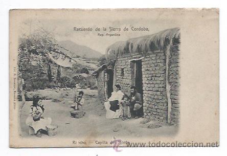 Postais: REP&Uacute;BLICA ARGENTINA. RECUERDO DE LA SIERRA DE CORDOBA. RANCHO. CAPILLA DEL MONTE. (ED. ROSAUER, 151)