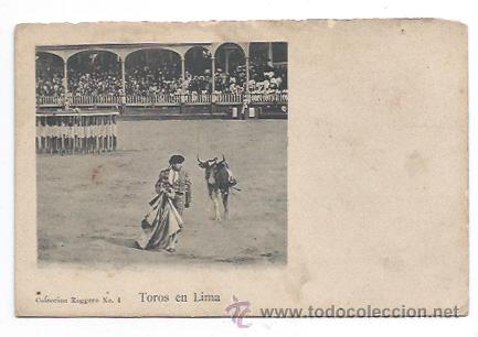 Postales: PER&Uacute;. LIMA. TOROS EN LIMA. (REVERSO SIN DIVIDIR) - Foto 1