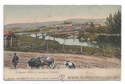 Postais: CHILE. TRAIGUEN DESDE EL CAMINO A VICTORIA. (ED. CARLOS BRANDT, N&ordm; 554.) (REVERSO SIN DIVIDIR)