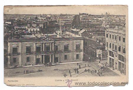 Postkarten: URUGUAY. MONTEVIDEO. CABILDO Y VISTA GENERAL. (ED. A. MARCHETTI Y CIA, N&ordm; 88) REVERSO SIN DIVIDIR.