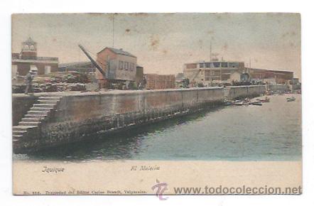Postales: IQUIQUE. EL MALEC&Oacute;N. (ED. CARLOS BRANDT, N&ordm; 556). (REVERSO SIN DIVIDIR).