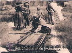 Cartes Postales: POSTAL ORIGINAL DECADA DE LOS 30. BOLIVIA. N&ordm; 2098. HACIENDO FAZADAS. VER TAMA&Ntilde;O Y EXPLICACION