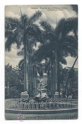Postales: HABANA. FUENTE EN EL PARQUE COLON. (ED. JORDI.)