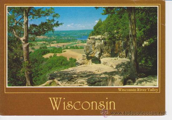 Postkarten: WISCONSIN . THE WISCONSIN RIVER