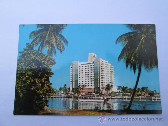 Postcards: BEAUTIFUL EDEN ROC HOTEL FROM ACROSS INDIAN CREEK MIAMI BEACH, FLORIDA G367