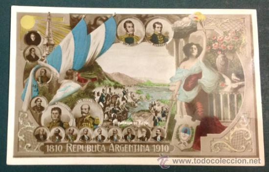 Postais: ARGENTINA. 1810 REPUBLICA ARGENTINA 1910. BATALLA DE SALTA.