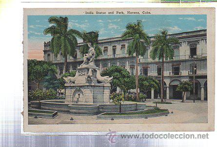 Postkarten: TARJETA POSTAL DE HABANA - INDIA STATUE AND PARK. 29435