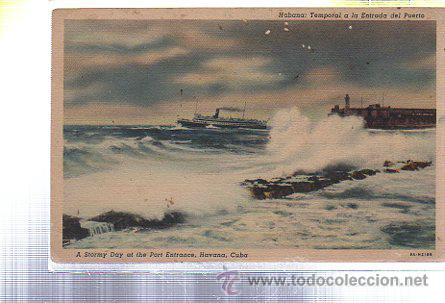 Postcards: TARJETA POSTAL DE HABANA - TEMPORAL A LA ENTRADA DEL PUERTO. C.JORDI 99