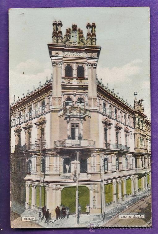 Postkarten: argentina - rosario - casa de espa&ntilde;a - n&ordm; 168 - ed. mar - circulada - a&ntilde;os 10