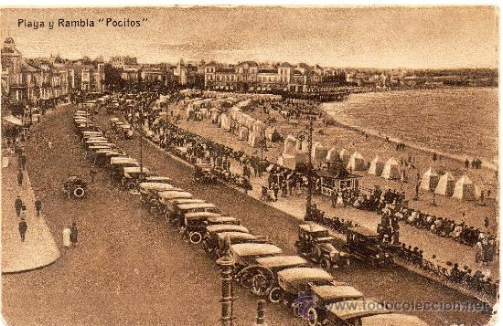 Postkarten: POSTAL DE MONTEVIDEO URUGUAY PLAYA Y RAMBLA DE LOS POCITOS, SELLO CONSULAR AL DORSO