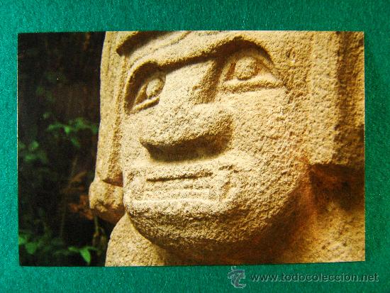 Postales: PARQUE ARQUEOLOGICO SAN AGUSTIN, HUILA - COLOMBIA ES PASION - POSTAL SIN CIRCULAR - DECADA 1990.