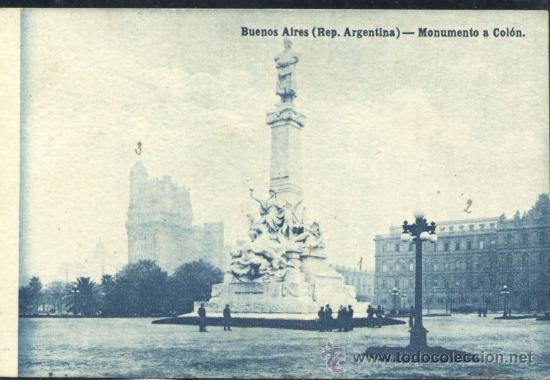 Postais: BUENOS AIRES (ARGENTINA).-  MONUMENTO A COLON