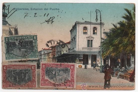 Postkarten: CHILE, VALPARAISO, ESTACION DEL PUERTO
