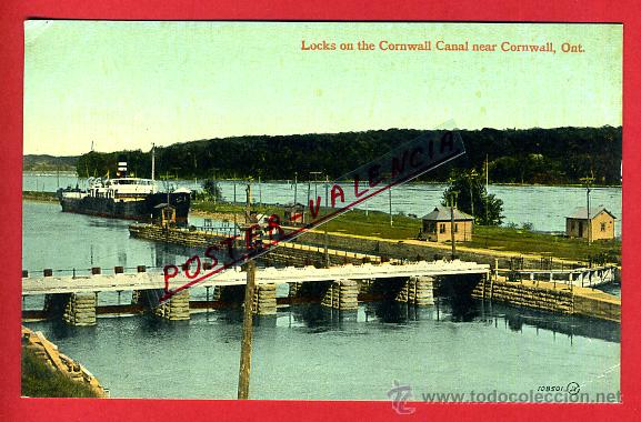 Postales: POSTAL CORNWALL CANAL, CANADA, LOCKS ON THE CORNWALL,  P79738 - Foto 1