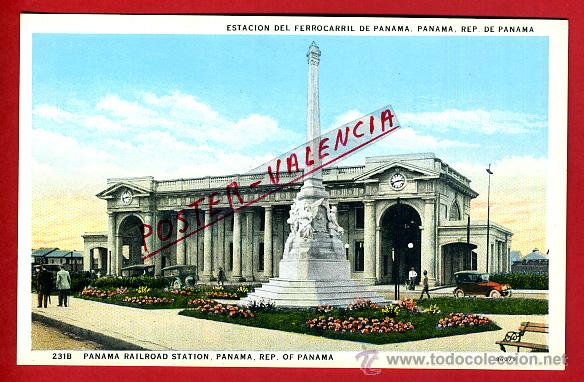 Postales: POSTAL PANAMA, ESTACION DEL FERROCARRIL DE PANAMA, P79755