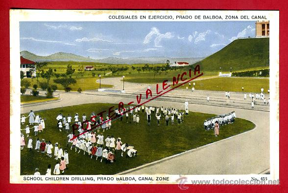 Postales: POSTAL PANAMA, COLEGIALES EN EJERCICIO, PRADO DE BALBOA, P79780