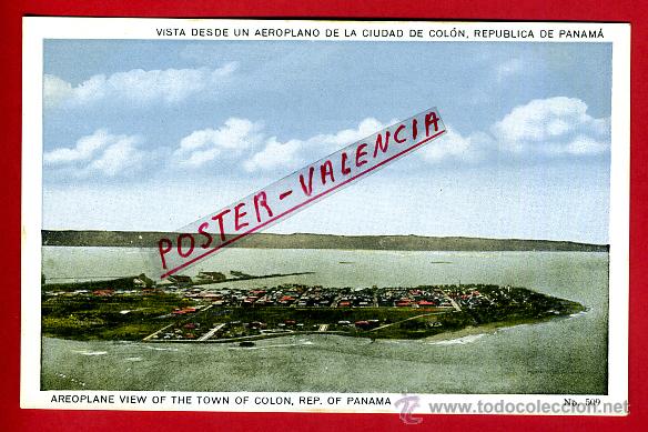 Postais: POSTAL PANAMA, VISTA DESDE UN AEROPLANO DE LA CIUDAD DE COLON, P79807