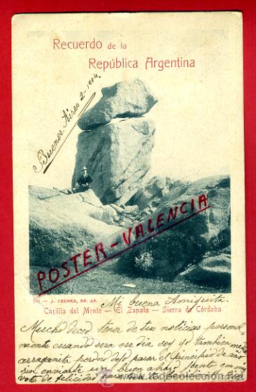 Postales: POSTAL CORDOBA, ARGENTINA, CAPILLA DEL MONTE, EL ZAPATO, SIERRA DE CORDOBA, P79977