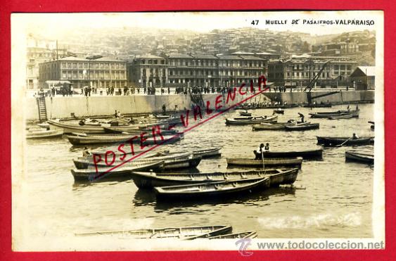 Postales: POSTAL VALPARAISO, CHILE, MUELLE DE PASAJEROS, FOTOGRAFICA, P80293