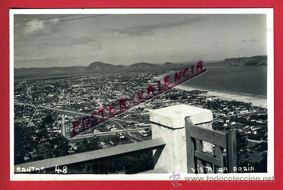 Postales: POSTAL SANTOS, BRASIL, VISTA DE LA PLAYA, FOTOGRAFICA, P80396