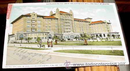 Postcards: ANTIGUA POSTAL DE MEXICO - VISTA DEL HOTEL GALVEZ - CIRCULADA - ED. GALVESTON.