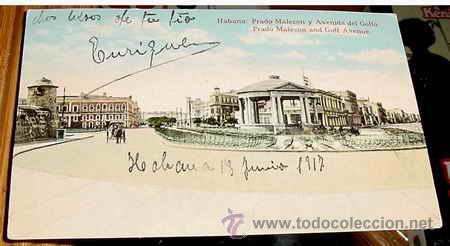 Postcards: ANTIGUA POSTAL CUBA - HABANA - PRADO MALECON Y AVENIDA DEL GOLFO - CIRCULADA - ED. JORDI.