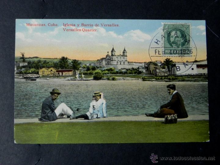 Postais: antigua postal, matanzas, iglesia y barrio de versalles, no circulada