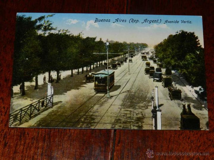 Postkarten: antigua postal, buenos aires, avenida vertiz, sin circular, old post, old postcard, Buenos Aires, Av