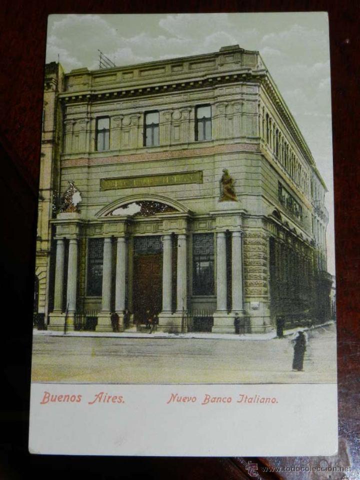 Postkarten: antigua postal, buenos aires, nuevo banco italiano, sin dividir, sin circular, old post, buenos aire
