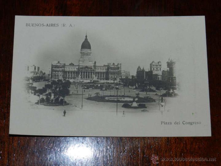 Postcards: antigua postal, buenos aires, plaza del congreso, sin circular, old post, buenos aires, Congress Squ