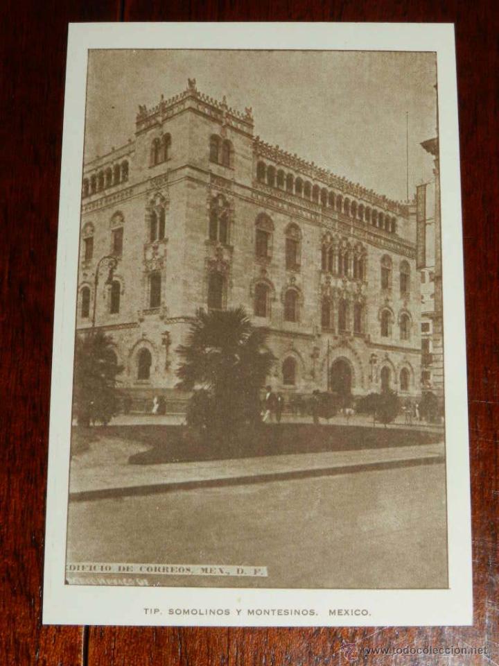 Cartes Postales: antigua foto postal, Mexico, Edificio de Correos, sin circular, old photo postcard, Mexico, Post Off