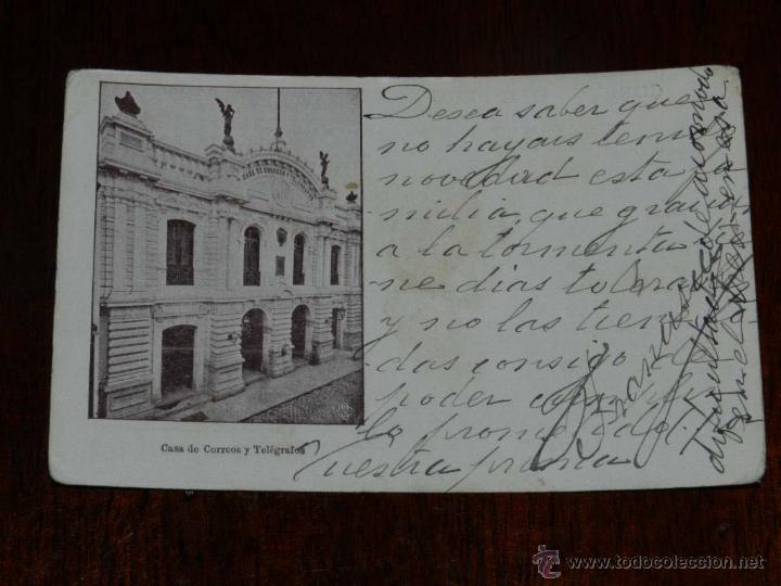 Cartes Postales: antigua foto postal, Casa de Correos y Tel&eacute;grafos, circulada, old photo postcard, House Post Office,