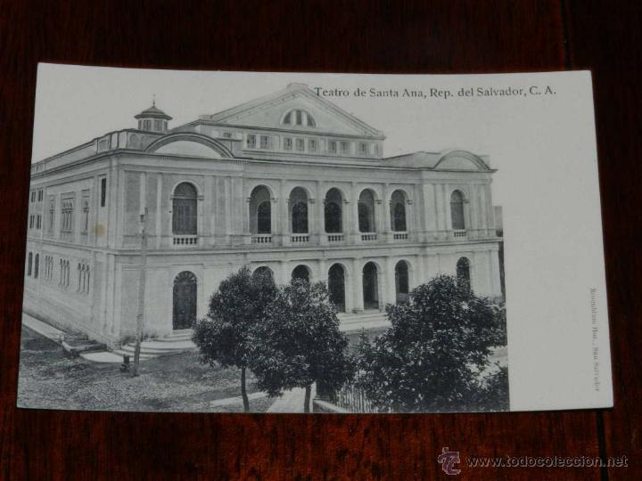 Cartes Postales: antigua foto postal, El Salvador, Teatro de Santa Ana, sin circular, sin dividir, El Salvador, Teatr