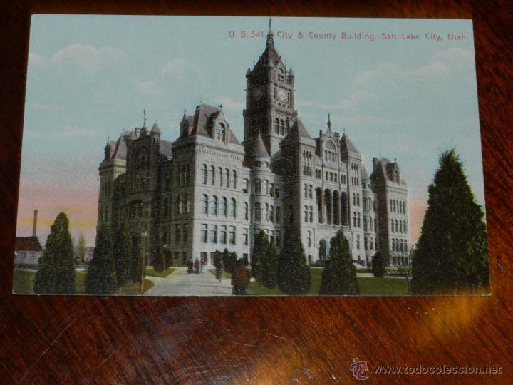 Postais: antigua foto postal, Salt Lake City, Edificio del condado, no circualda, old photo postcard, Salt La