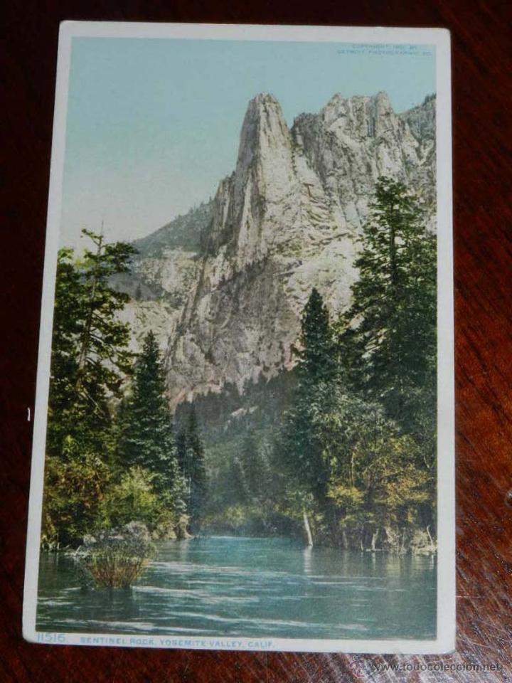 Postais: antigua foto postal, Yosemite Valley, roca del centinela, no circualda, old photo postcard, Yosemite