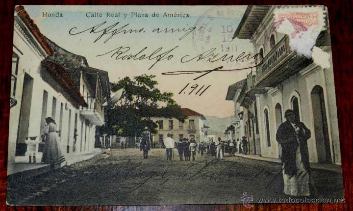 Postais: ANTIGUA POSTAL DE HONDA, COLOMBIA, ED. ALF. TORRES, CIRCULADA.
