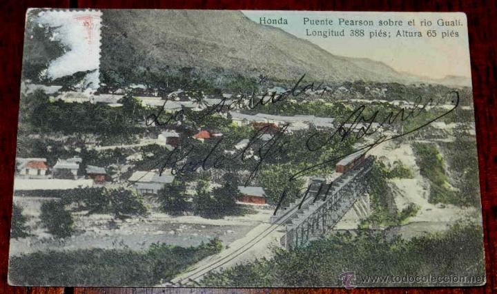 Postales: ANTIGUA POSTAL DE HONDA, COLOMBIA, ED. ALF. TORRES, CIRCULADA.