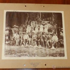 Postales: ANTIGUA FOTOGRAFIA DE APAPASCO 1904 (CUAUTINCHAN) MEXICO, FIESTAS BANDA DE MUSICA, FIRMADA POR S.S.. Lote 38284136