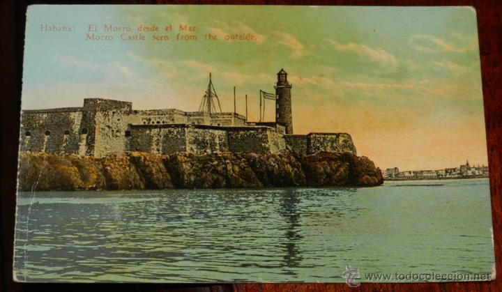 Postkarten: ANTIGUA POSTAL DE LA HABANA, CUBA, EL MORRO DESDE EL MAR, ED. C. JORDI, N. 6, NO CIRCULADA.