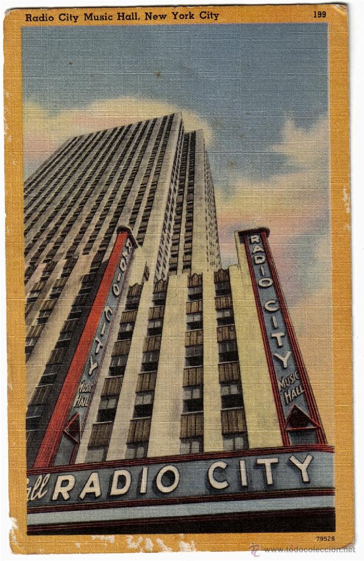 Postkarten: ANTIGUA POSTAL RADIO CITY MUSIC HALL- NUEVA YORK, ESTADOS UNIDOS - CIRCULADA 1950.