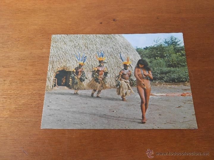 Postales: POSTAL CIRCULADA: BRASIL NATIVO. DANZA RITUAL YAMARICUMA 1975