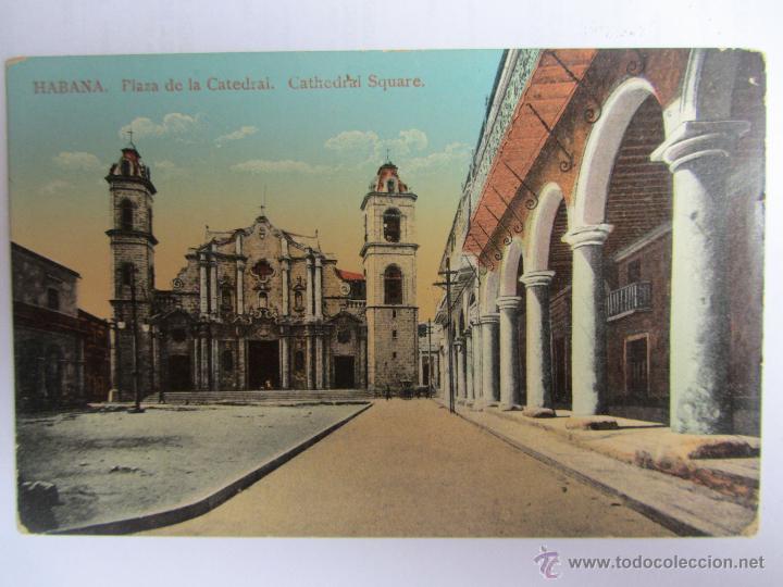 Postkarten: Postal antigua de La Habana Cuba. Plaza de la Catedral. Ed. Jordi. Sin circular.
