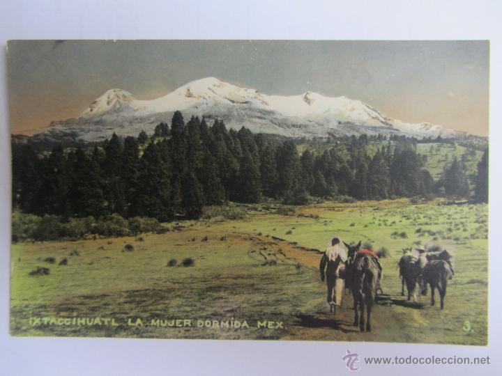 Postkarten: Postal antigua de  Ixtaccihuatl Mexico. La mujer dormida. Sin circular, ver dorso foto.