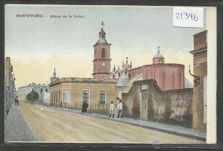 Postales: MONTEVIDEO - IGLESIA DE LA UNION- CARLUCCIO - REVERSO SIN DIVIDIR - (21346)
