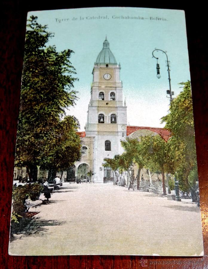 Postales: POSTAL DE BOLIVIA, TORRE DE LA CATEDRAL, COCHABAMBA, NO CIRCULADA. ED. ARNO HERMANOS.